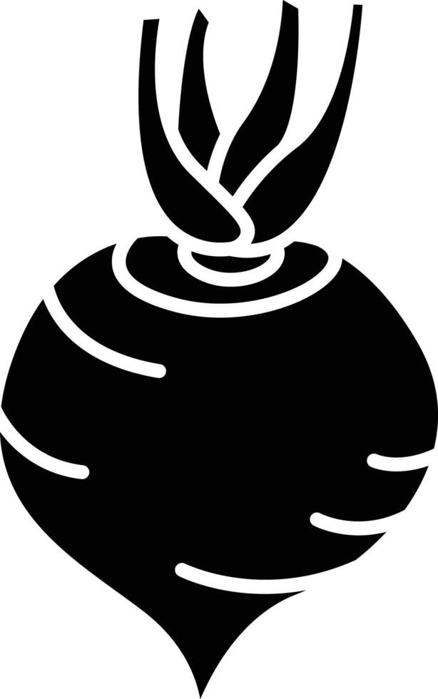 Turnip solid glyph illustration vector