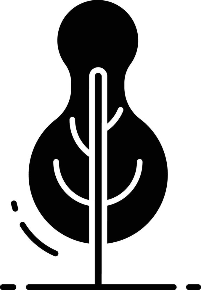 Tree solid glyph illustration vector