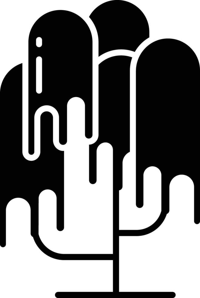 Tree solid glyph illustration vector