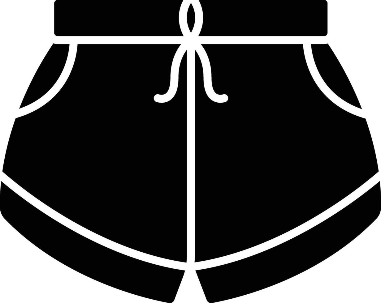 Short solid glyph illustration vector