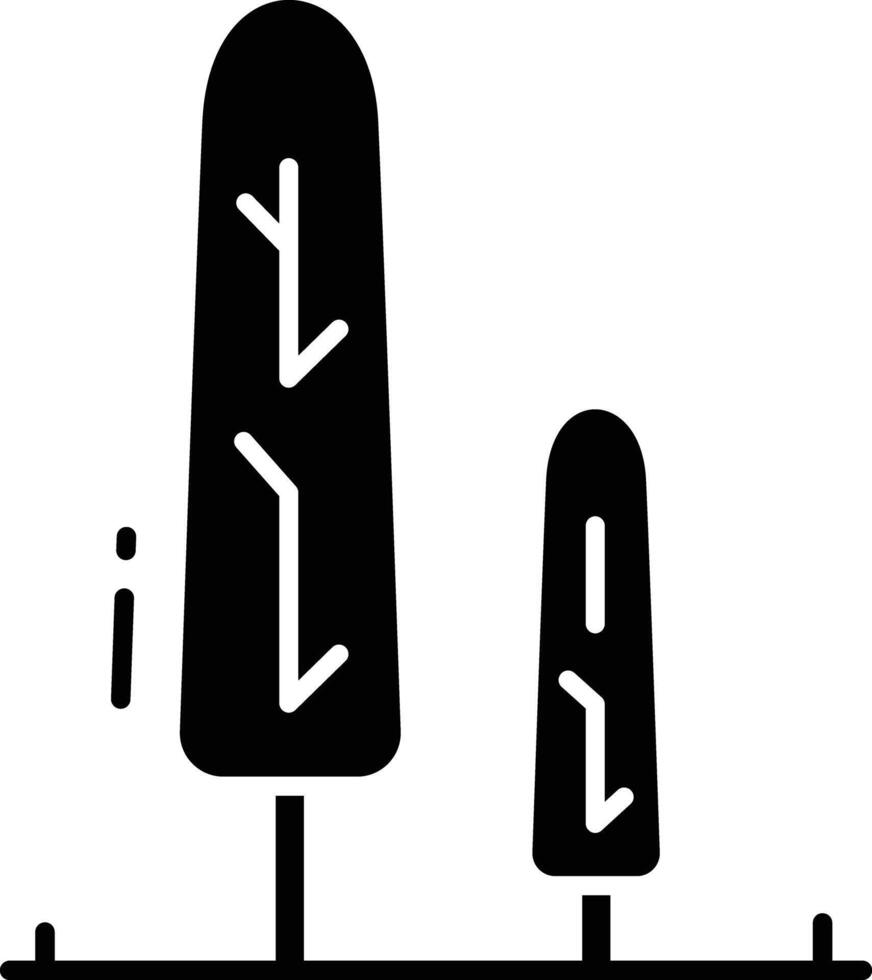 Tree solid glyph illustration vector