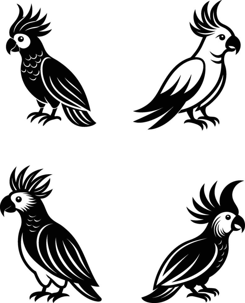 Cockatoo Silhouette Illustration vector