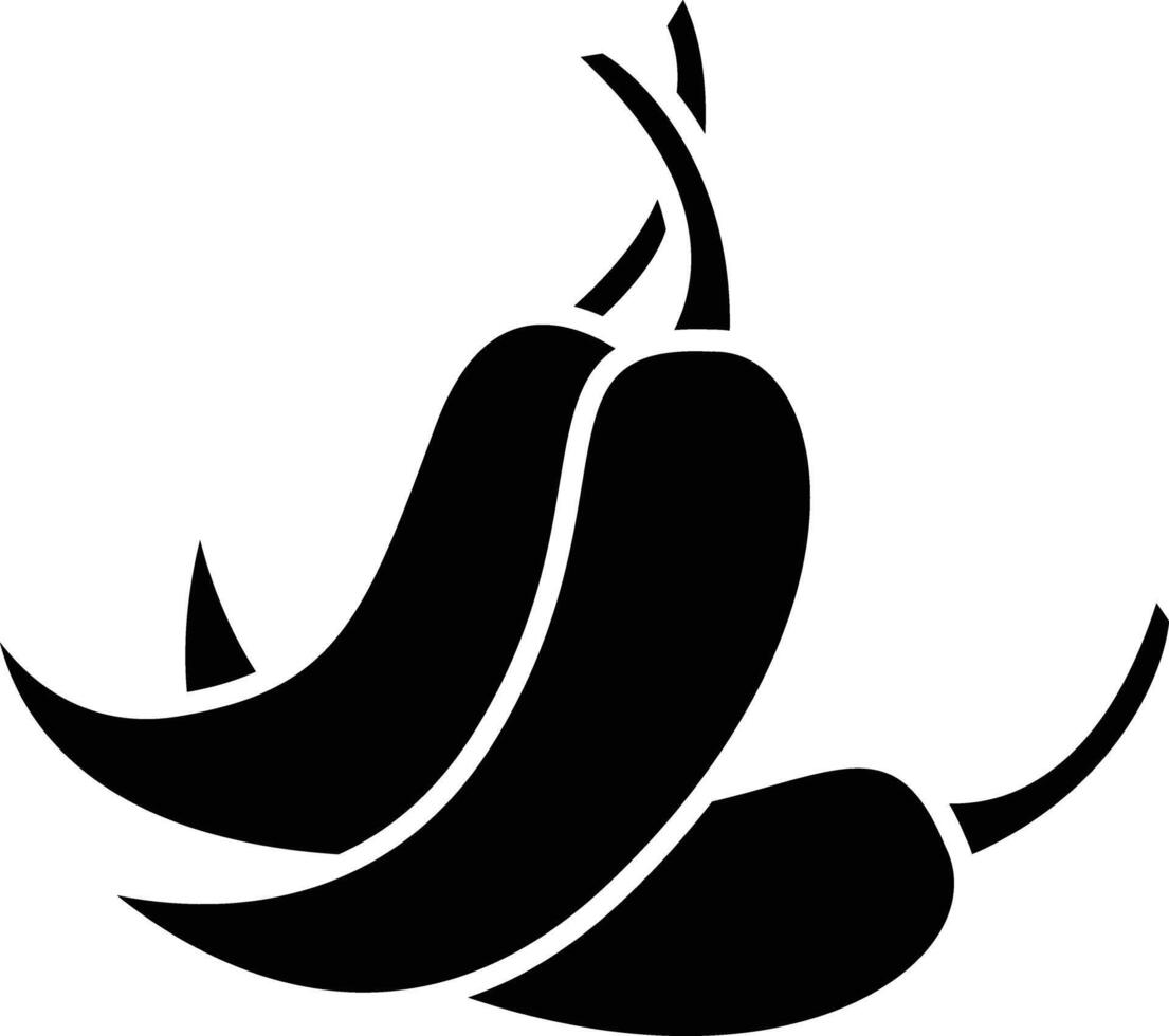 Green Chilli solid glyph illustration vector
