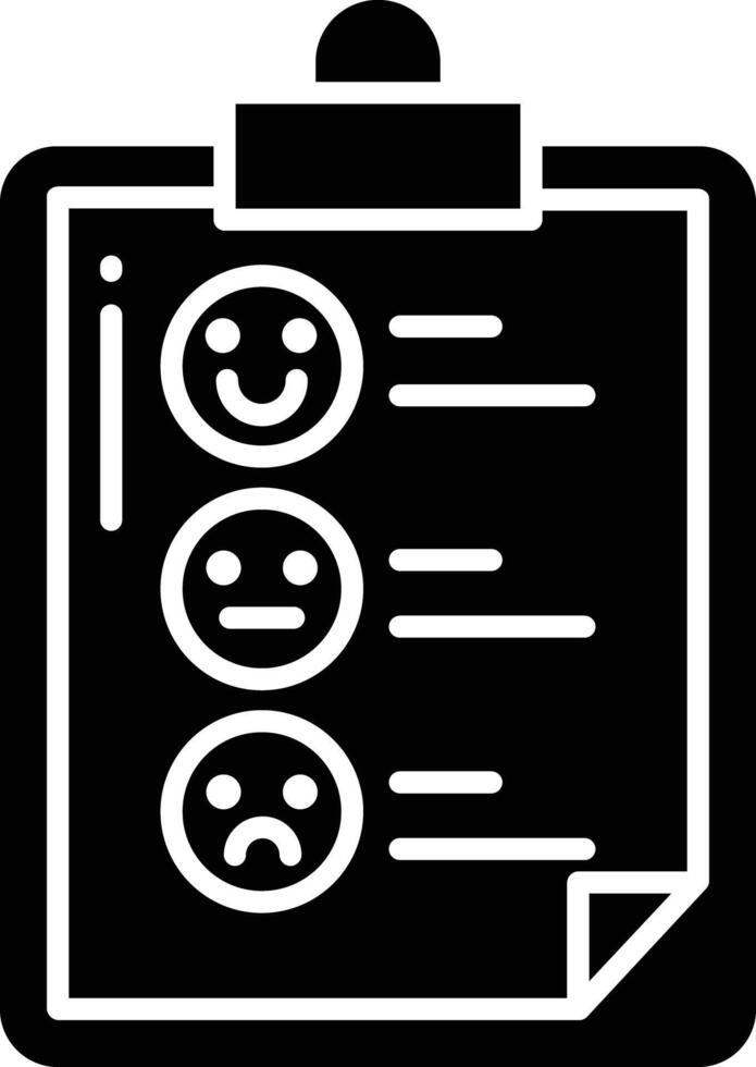 surveys solid glyph illustration vector