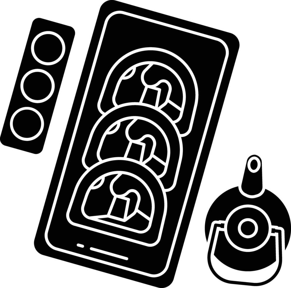 Maki california solid glyph illustration vector