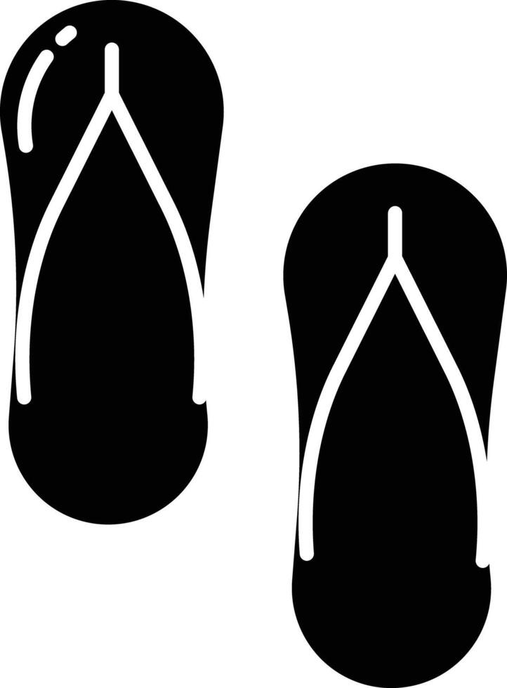 flip flop solid glyph illustration vector