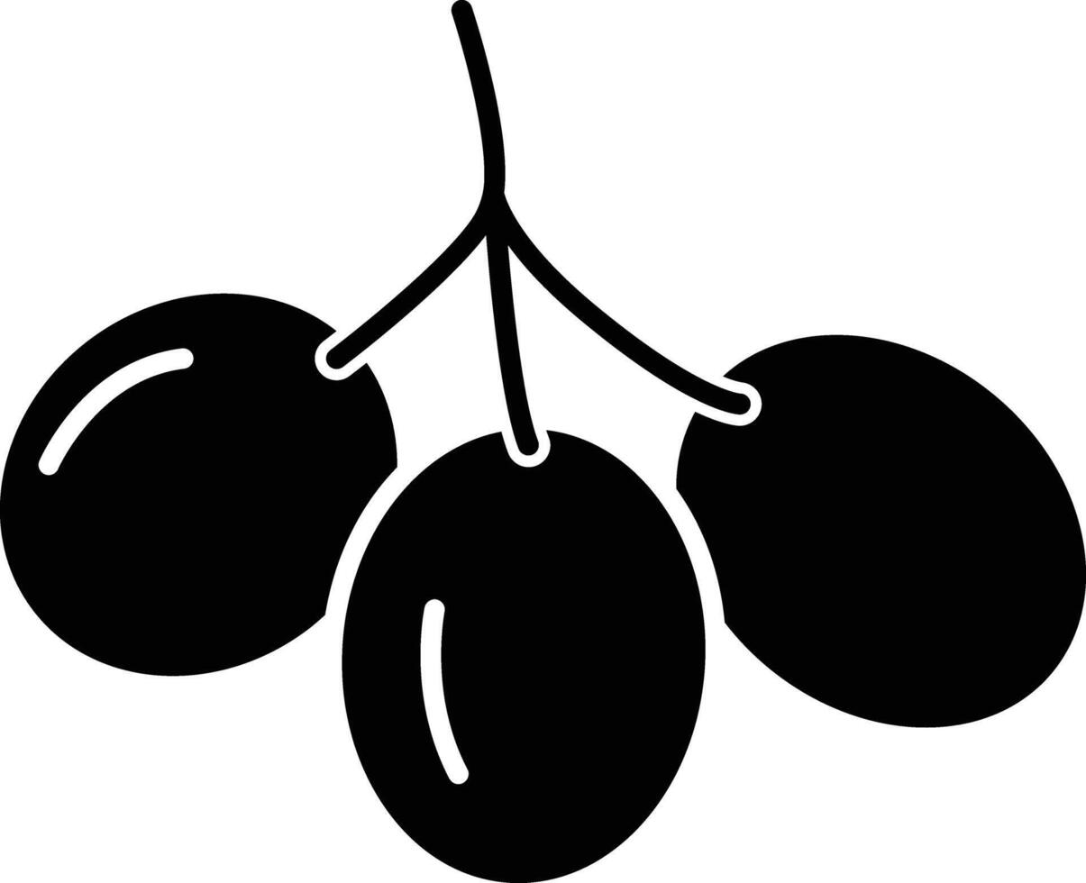 Olives solid glyph illustration vector