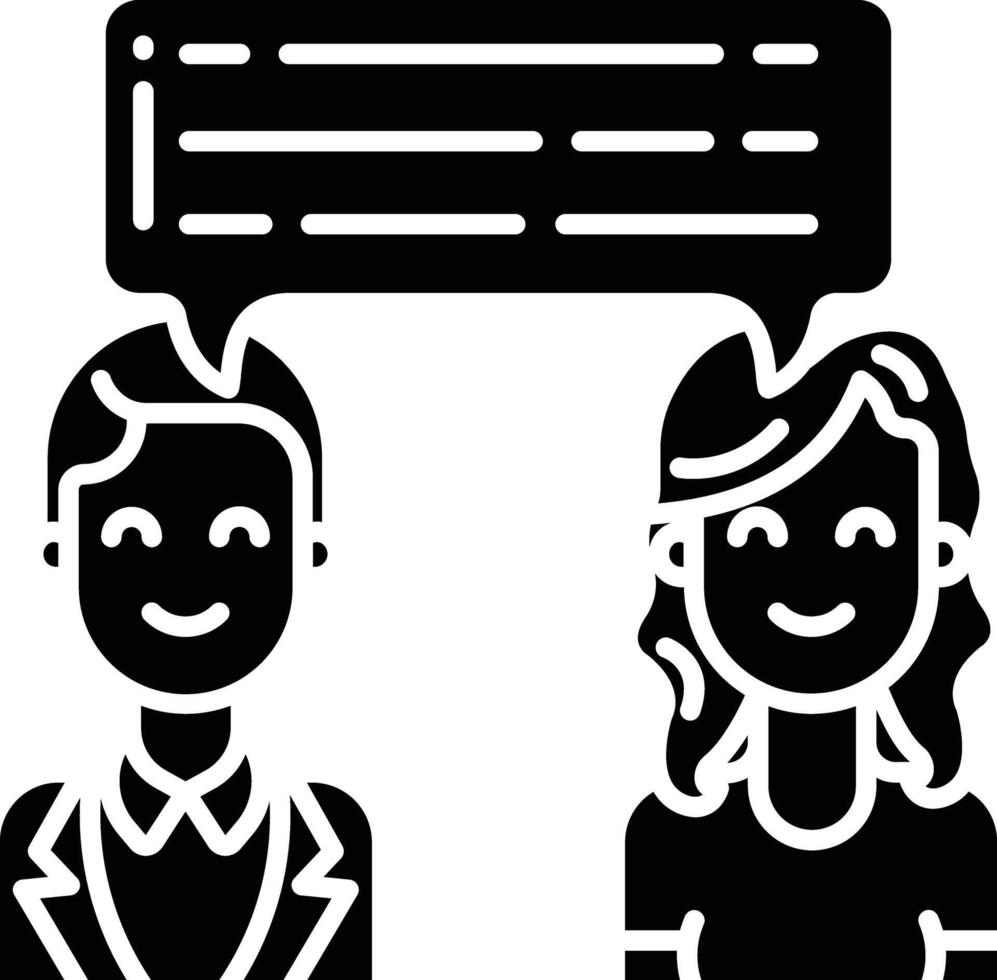 persona Woman solid glyph illustration vector