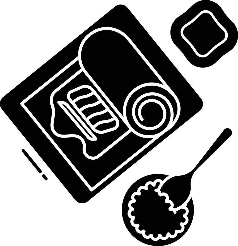 Sushi making solid glyph illustration vector