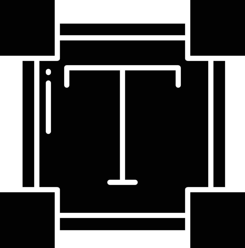 typography solid glyph illustration vector