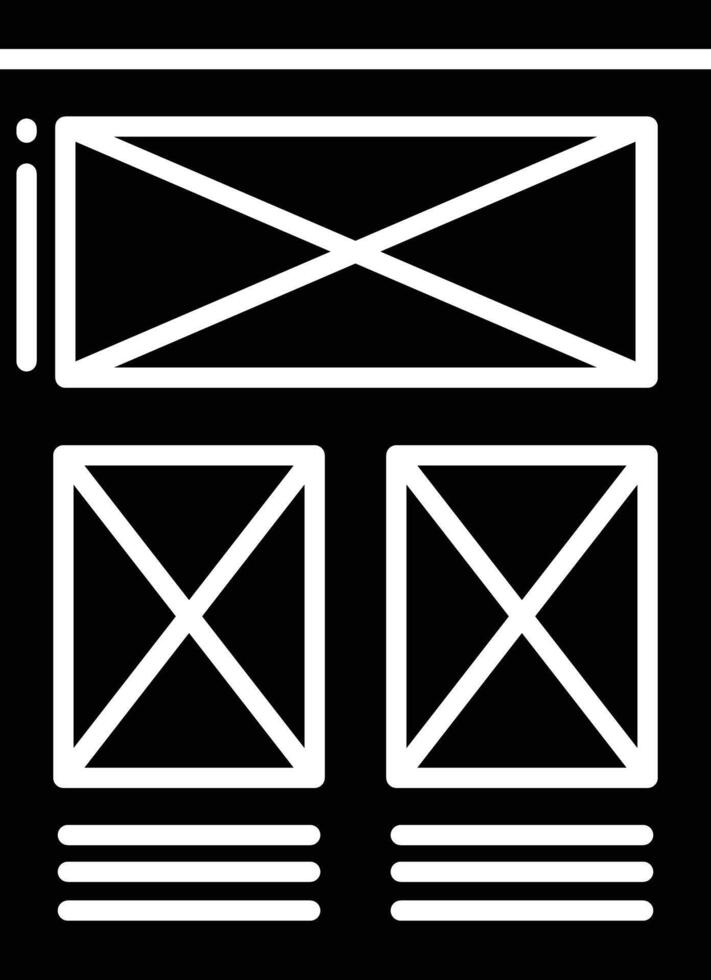Wireframe solid glyph illustration vector