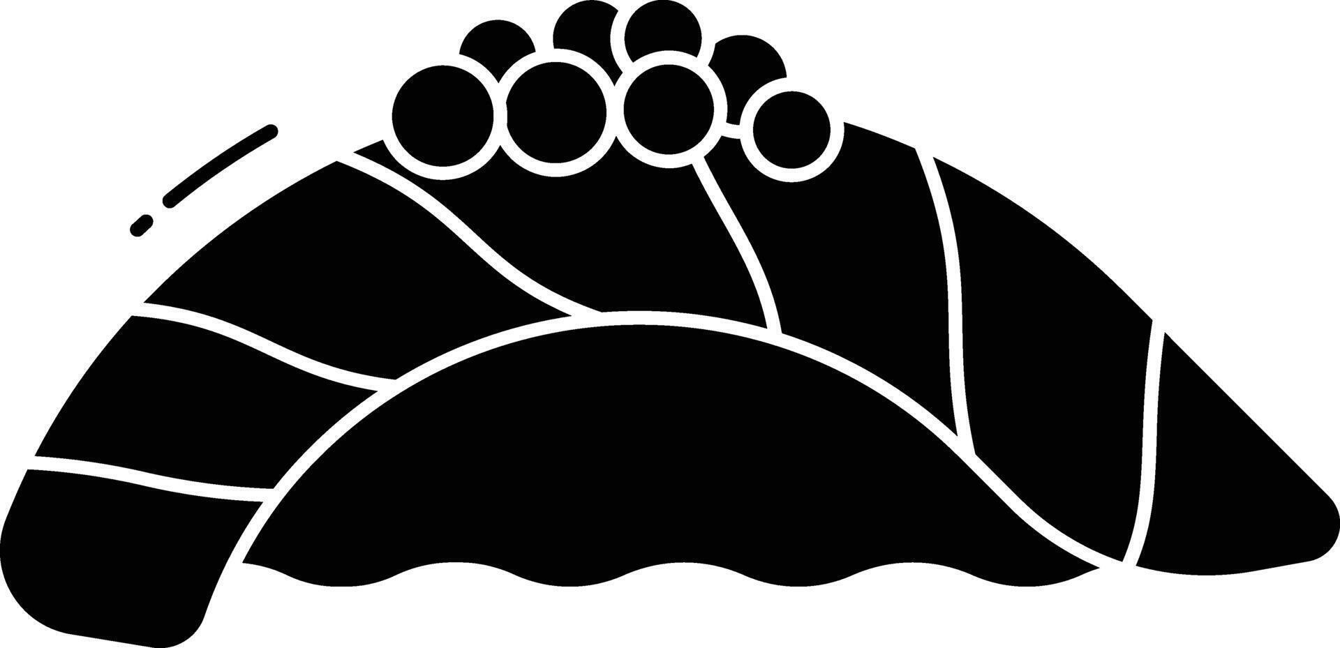 Sashimi sushi solid glyph illustration vector