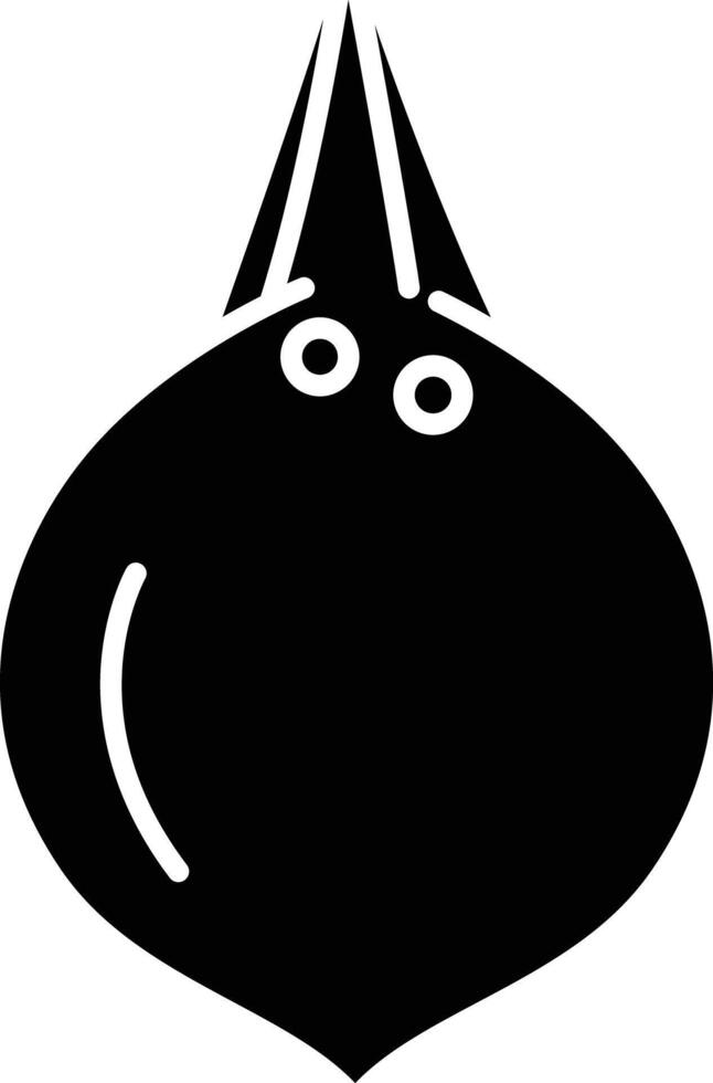 Coconut solid glyph illustration vector