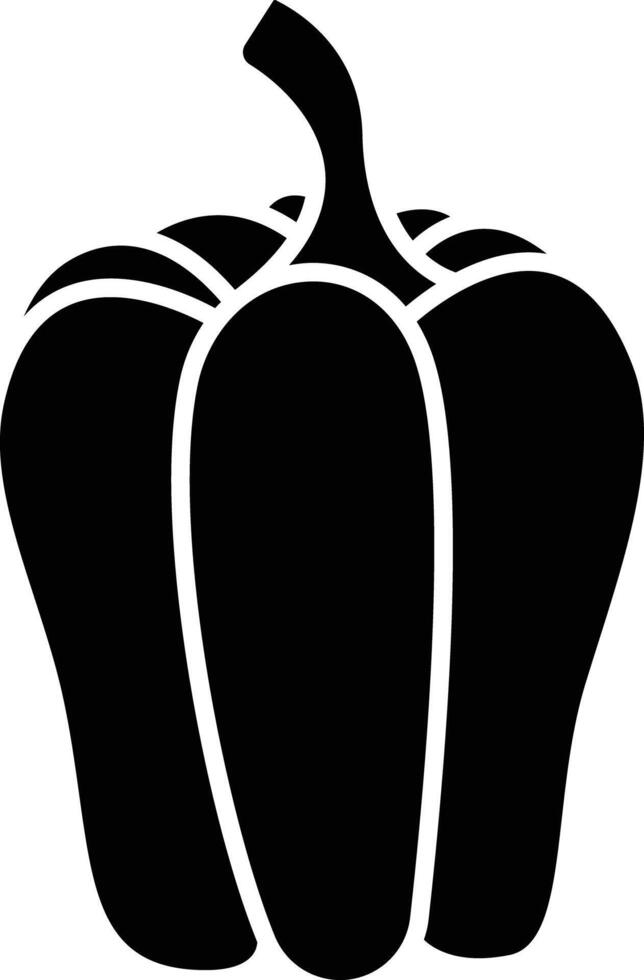 Capsicum solid glyph illustration vector