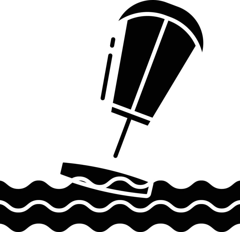 jet ski solid glyph illustration vector