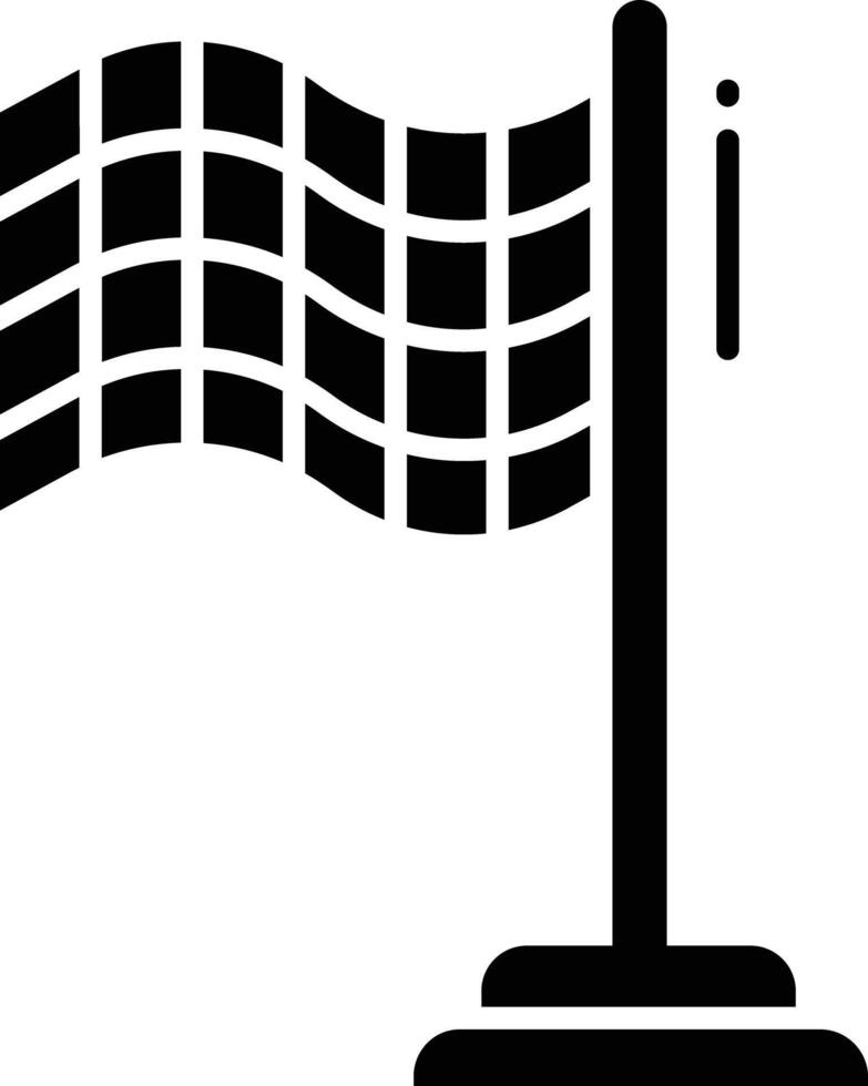Finish solid glyph illustration vector
