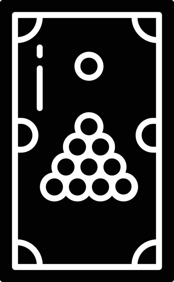 Billiards solid glyph illustration vector