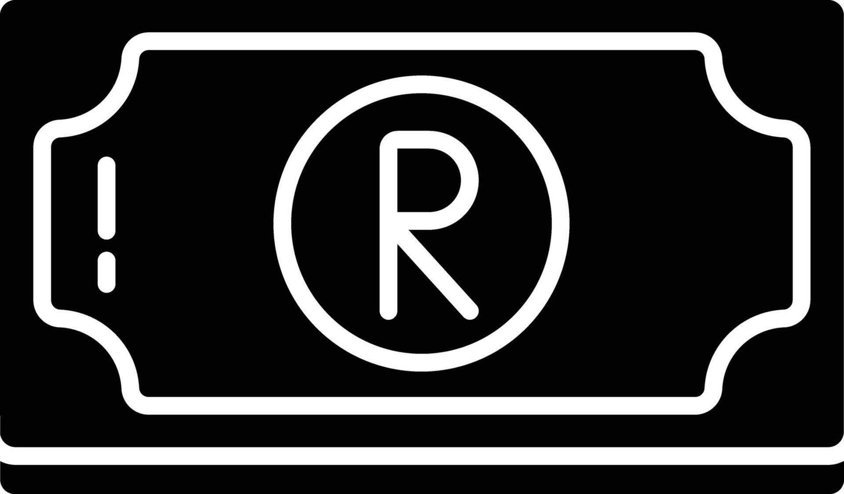 Rand solid glyph illustration vector