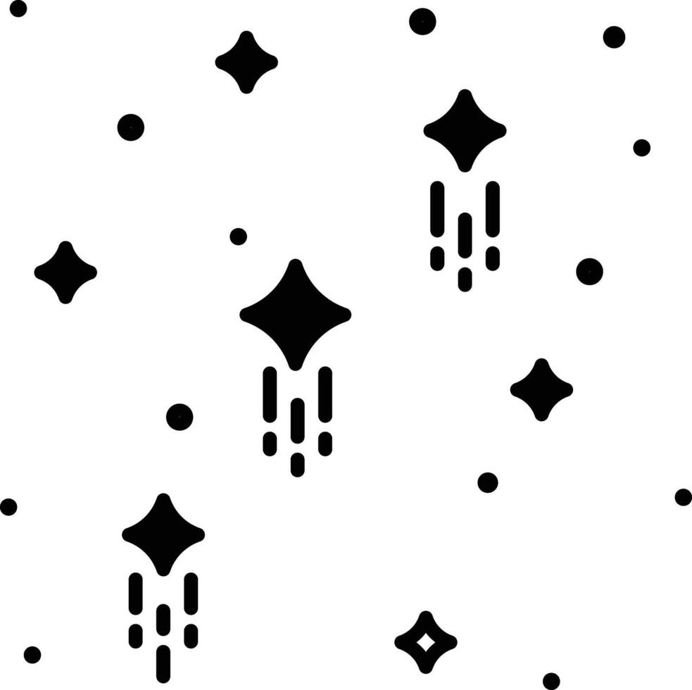 Star cluster solid glyph illustration vector