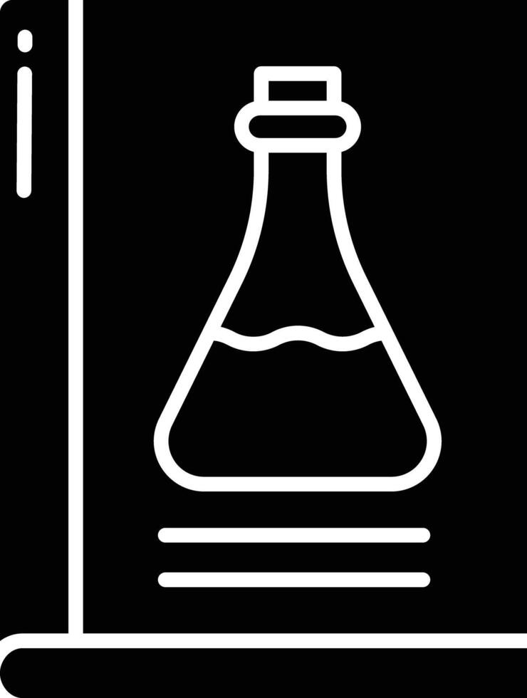 Book solid glyph illustration vector