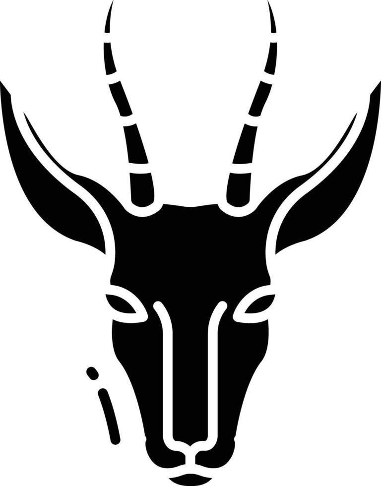 Springbok solid glyph illustration vector