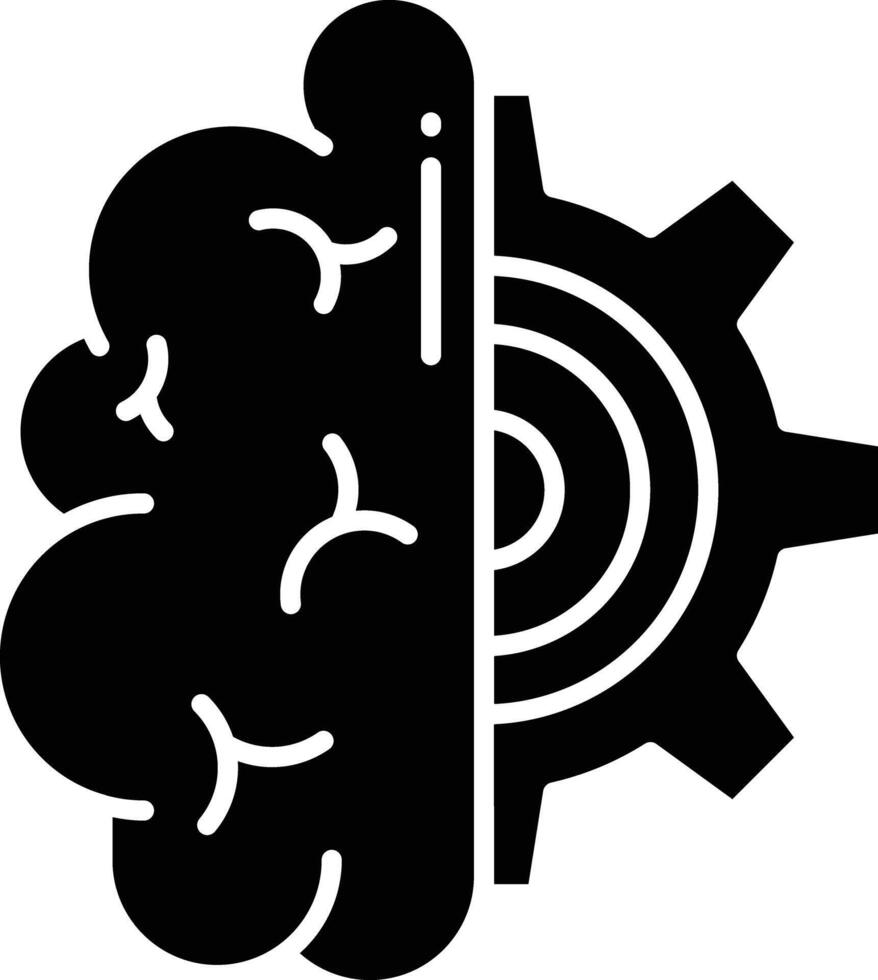 brainstorming solid glyph illustration vector