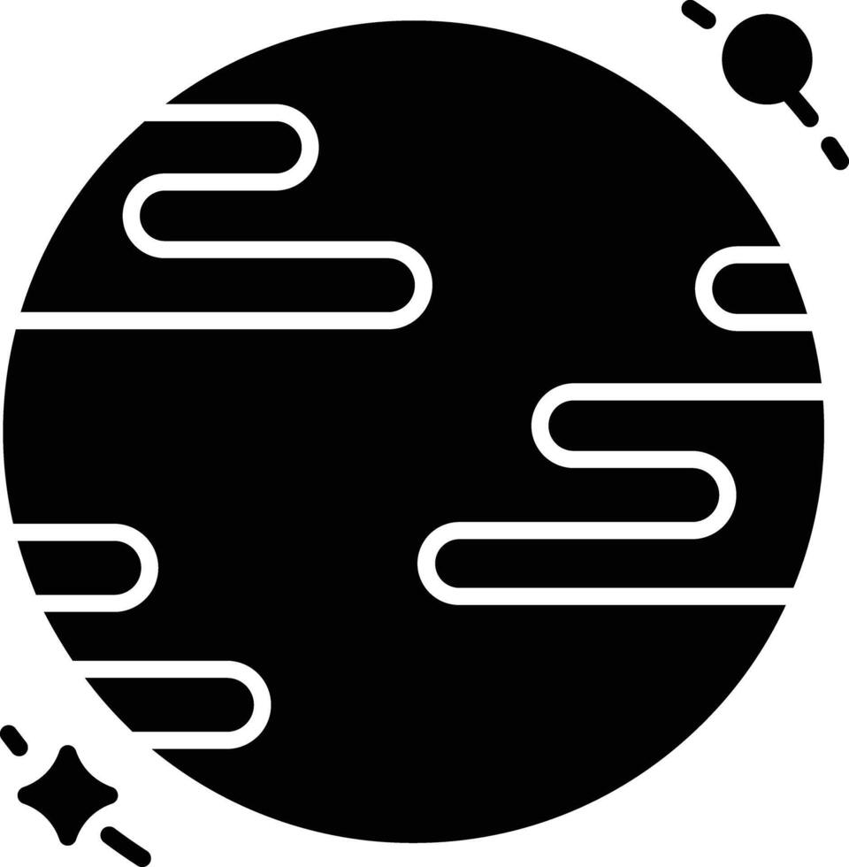 Uranus plant solid glyph illustration vector