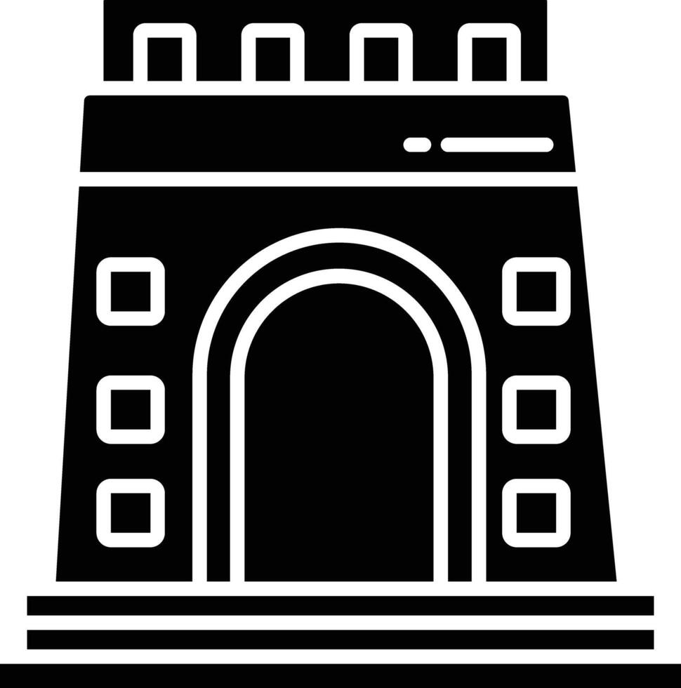 Voortrekker solid glyph illustration vector