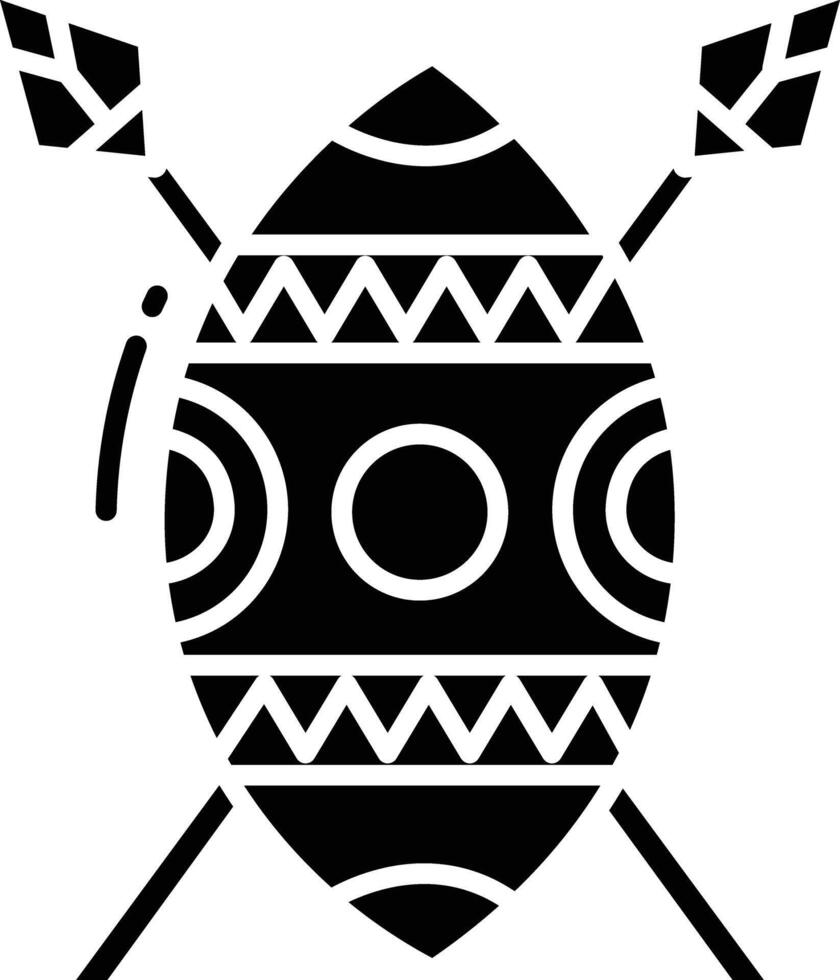Zulu solid glyph illustration vector