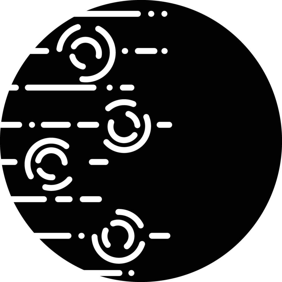 Pluto planet solid glyph illustration vector