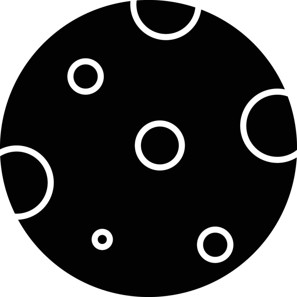 Full Moon solid glyph illustration vector