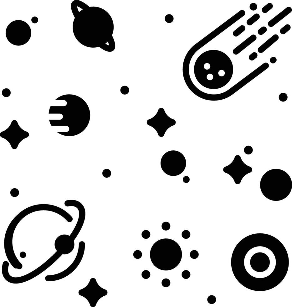 Universe solid glyph illustration vector