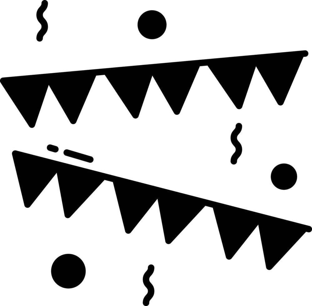 Garlands solid glyph illustration vector