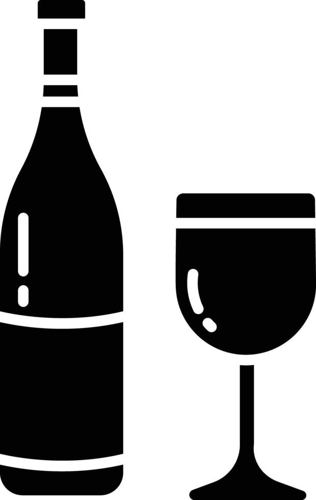 Wine solid glyph illustration vector