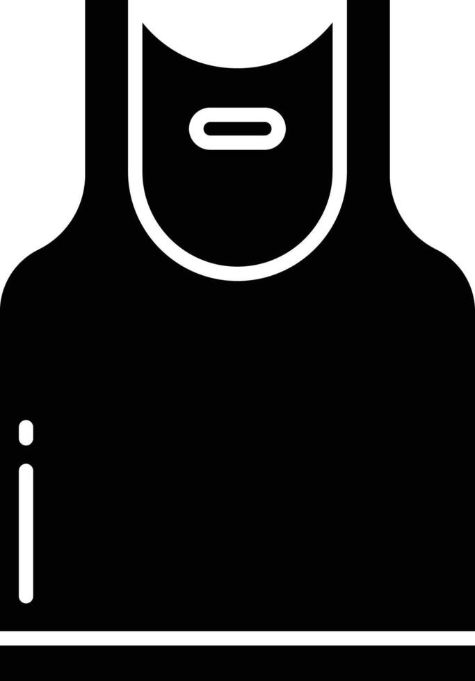 Sleeveless Shirt solid glyph illustration vector