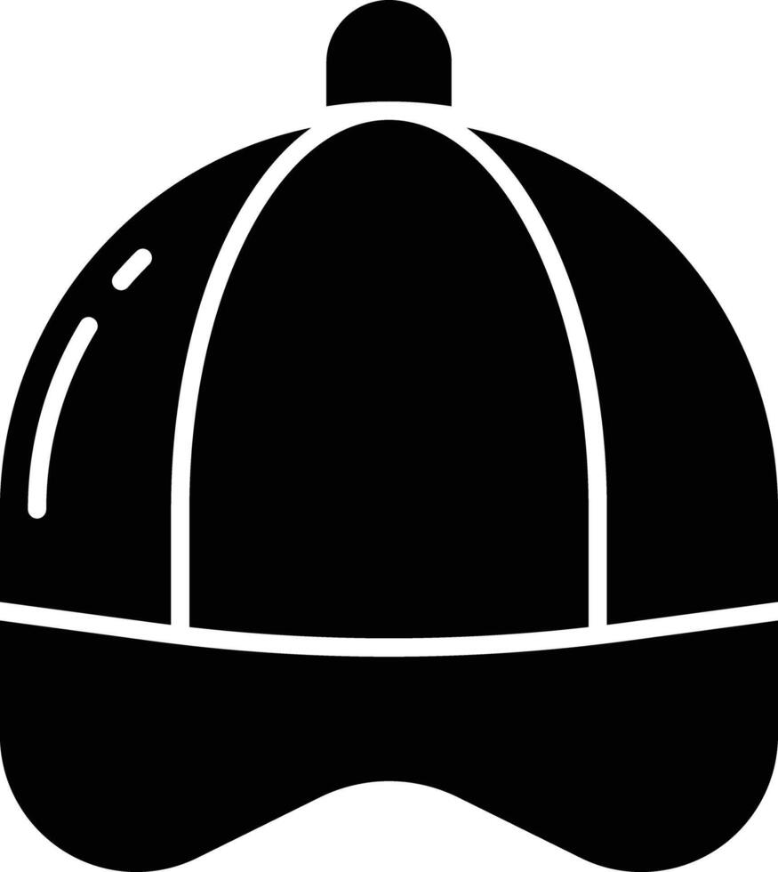 Cap solid glyph illustration vector