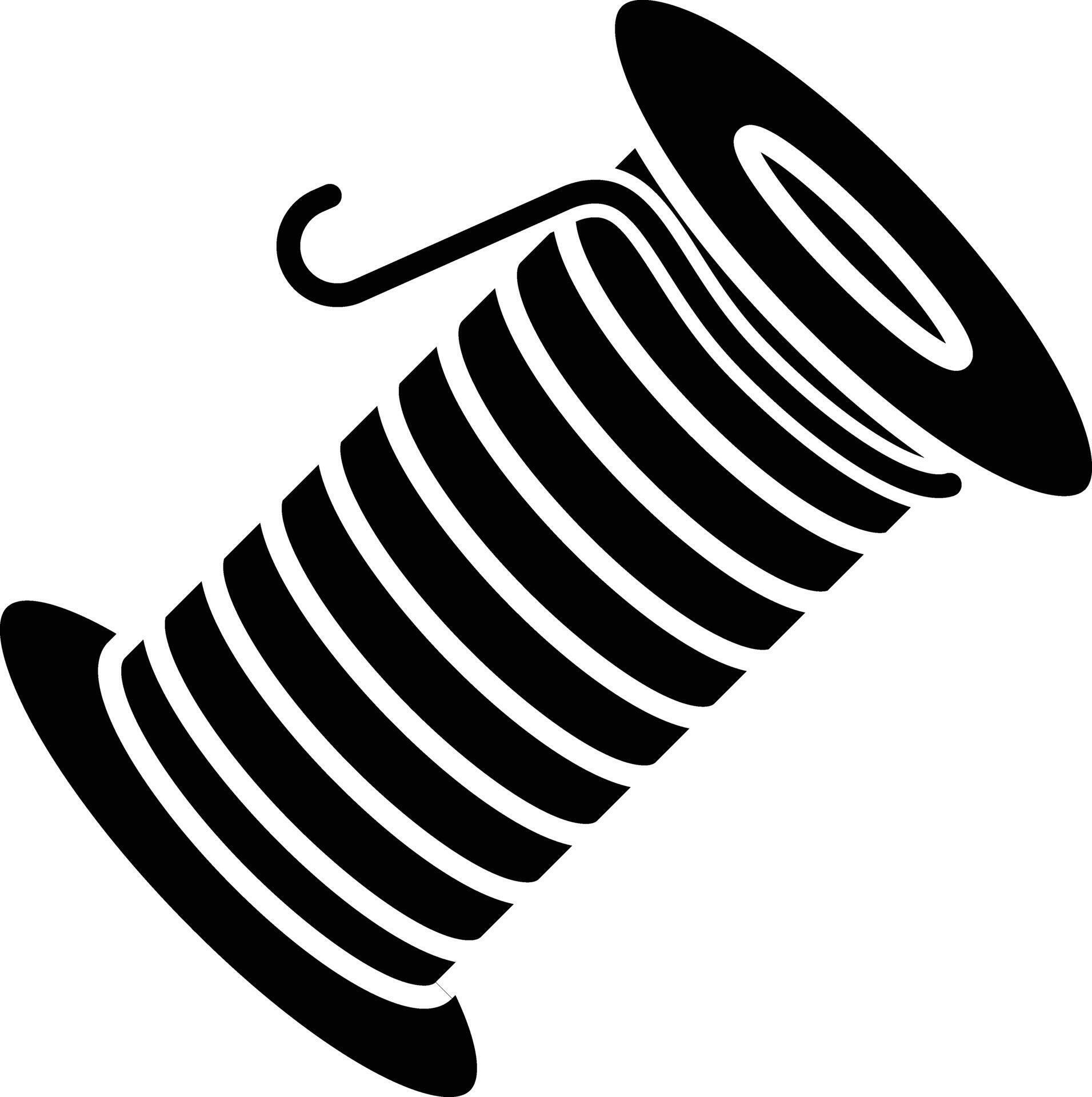 Thread solid glyph illustration 49019076 Vector Art at Vecteezy