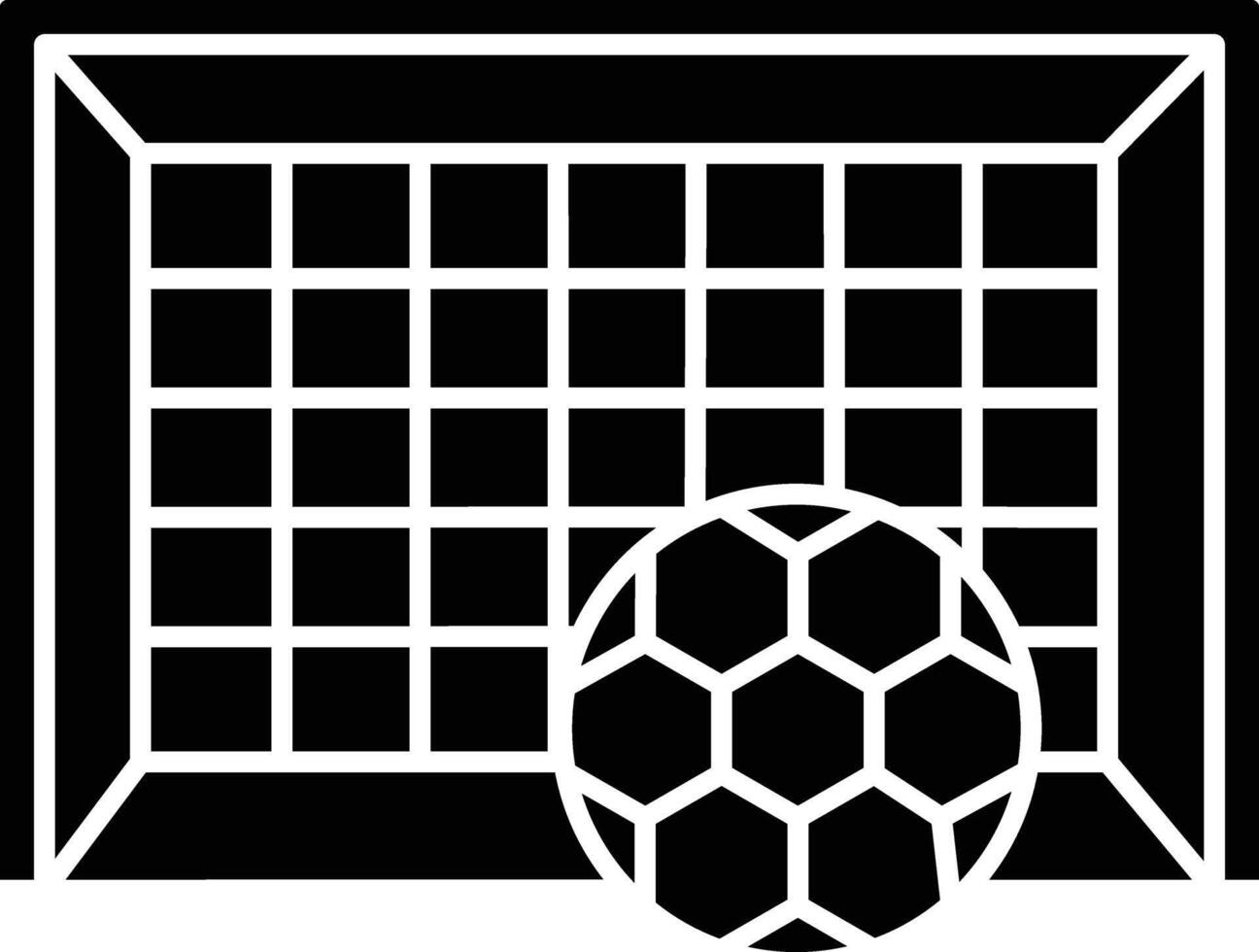 Soccer solid glyph illustration vector