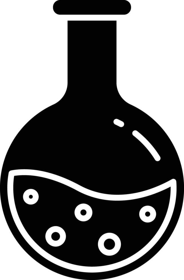 Flask solid glyph illustration vector