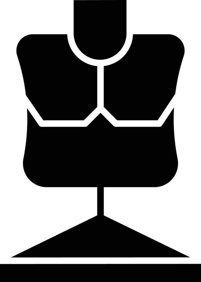 Mannequin solid glyph illustration vector
