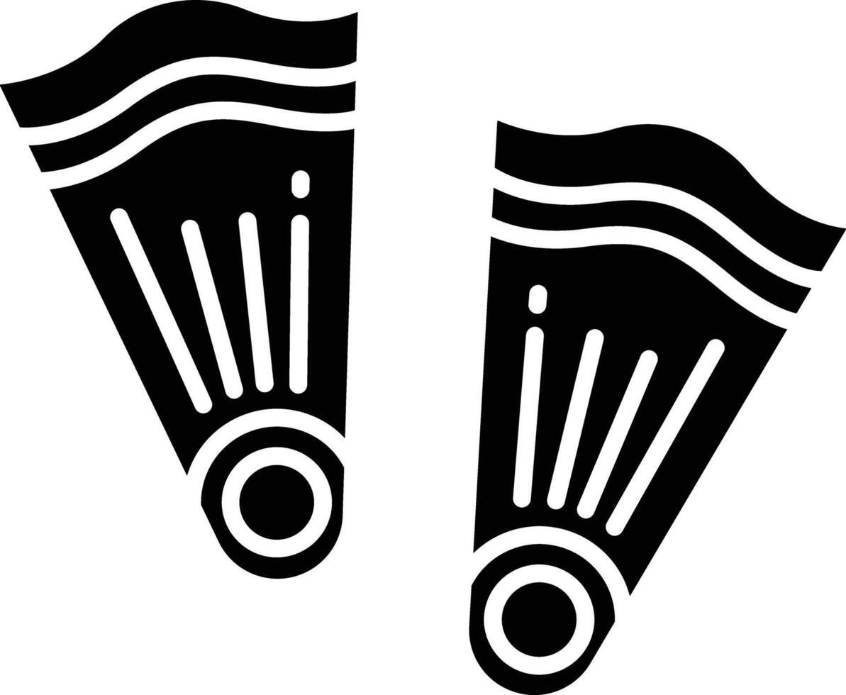 Flipper solid glyph illustration vector