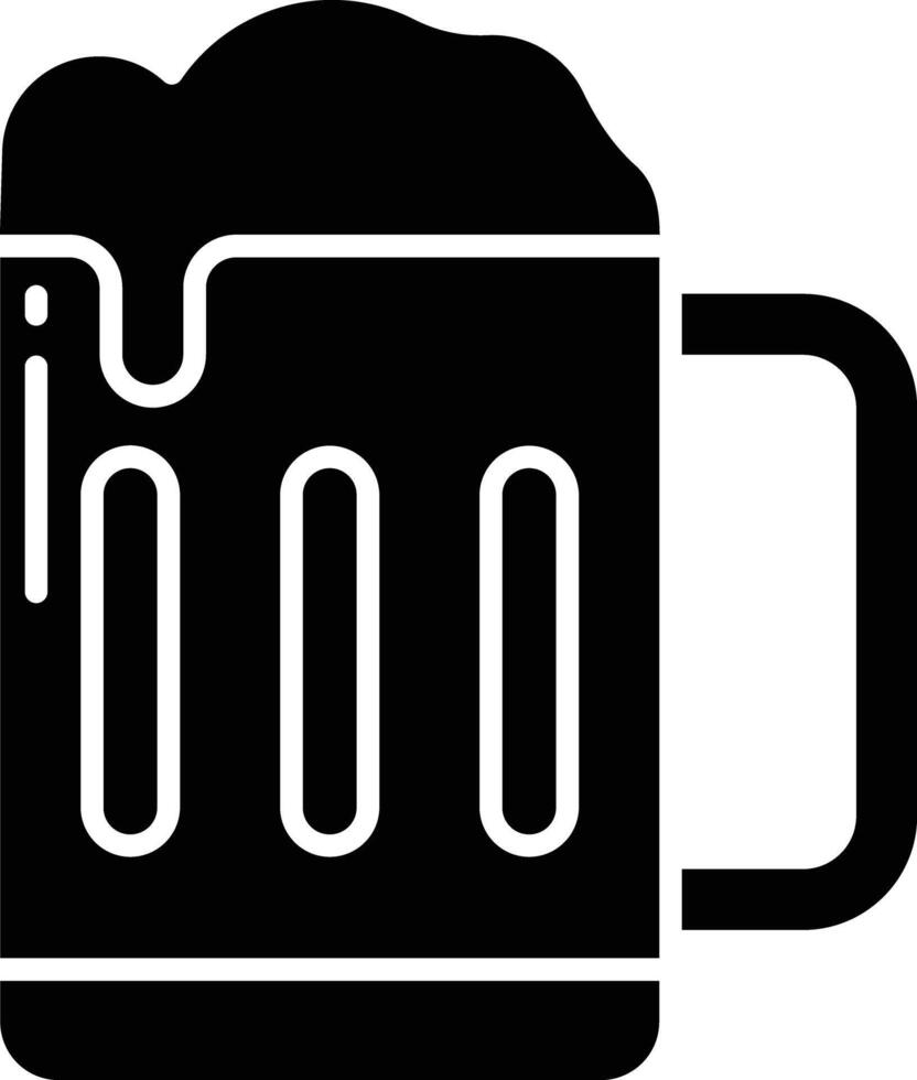 Beer solid glyph illustration vector