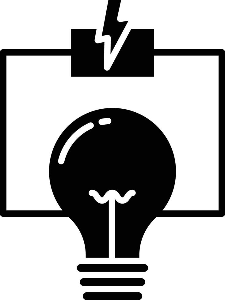 Electricity solid glyph illustration vector