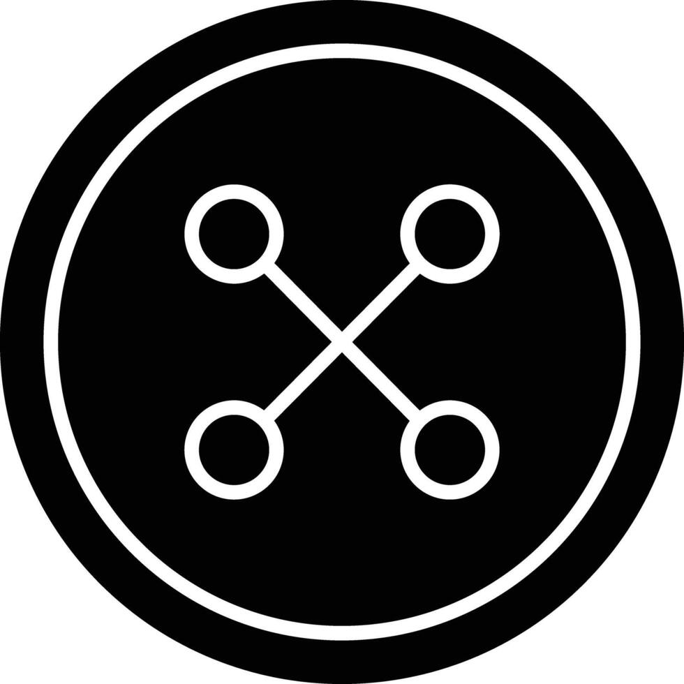 Button solid glyph illustration vector