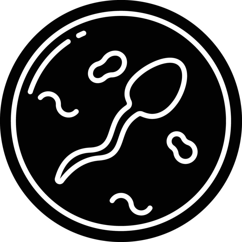 Sperm solid glyph illustration vector
