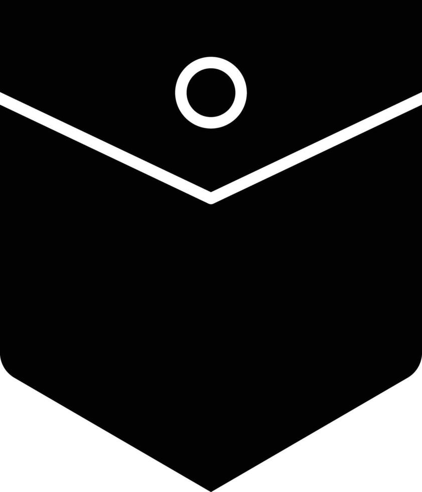 pocket solid glyph illustration vector
