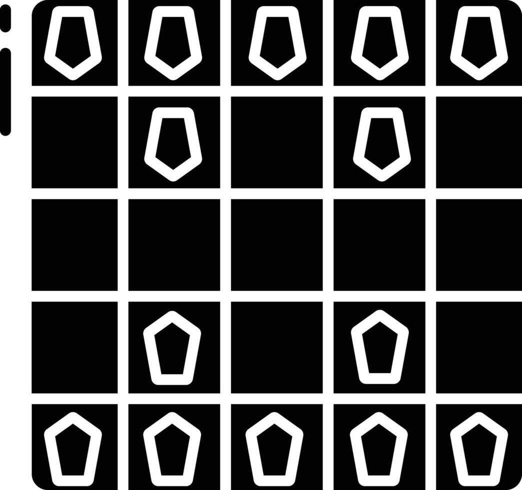 Shogi solid glyph illustration vector