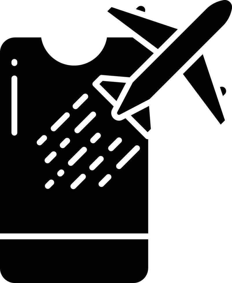 Ticket solid glyph illustration vector