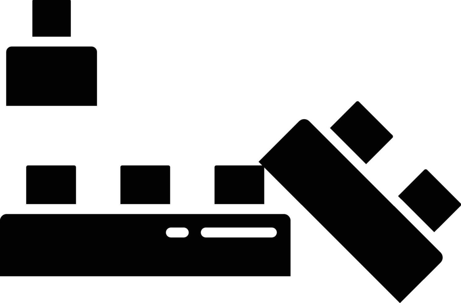 Bricks solid glyph illustration vector