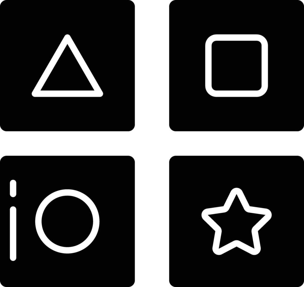 Memory game solid glyph illustration vector